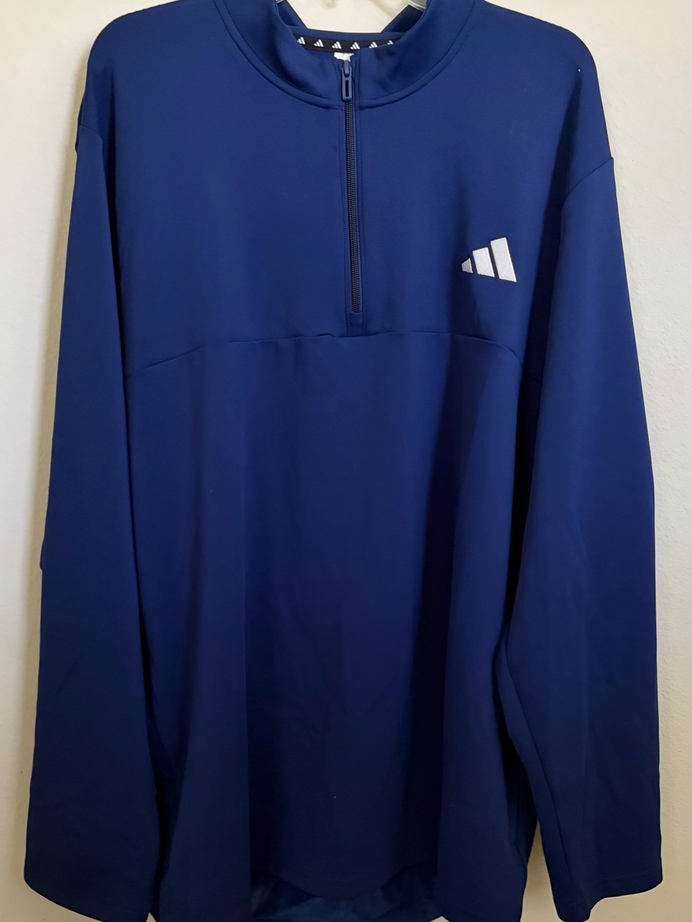 adidas Men's Navy Quarter-Zip Performance Pullover